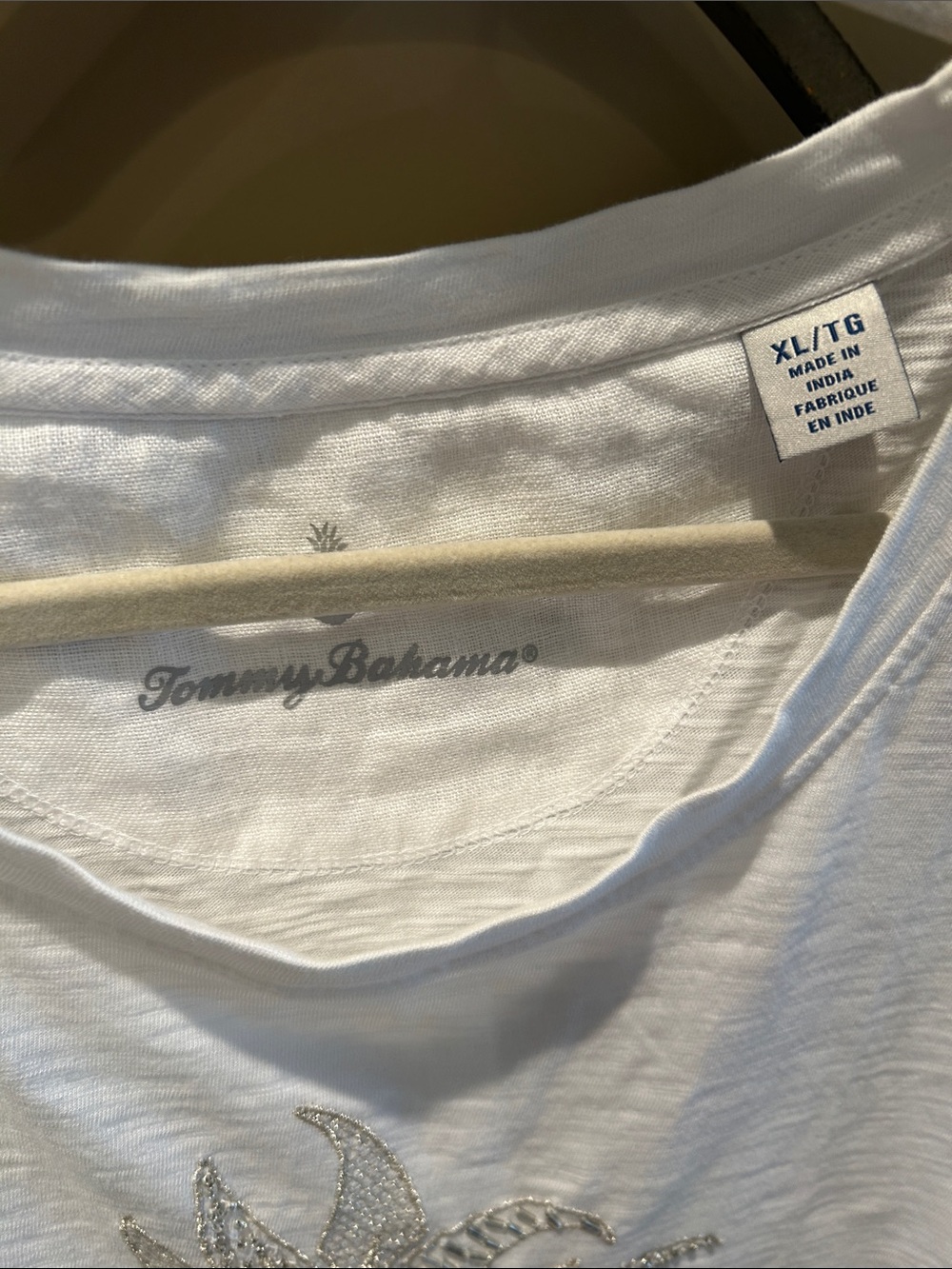 Tommy Bahama Embellished Pineapple Short Sleeve Women's Tee - Picture 2 of 5